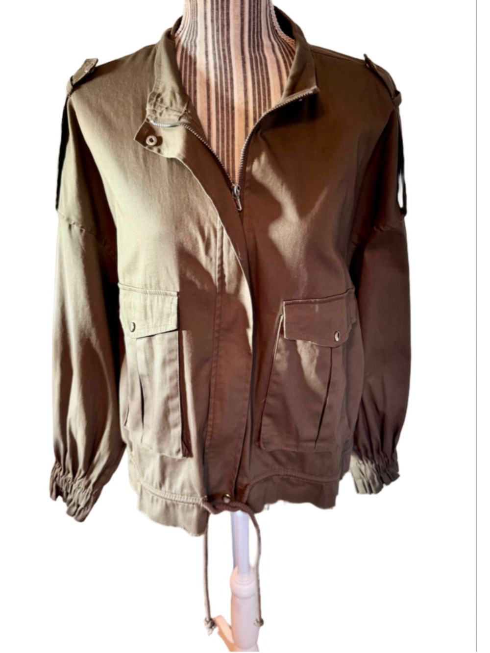 Women's HYFVE Olive Utility Jacket Size L